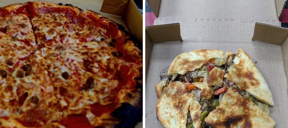 Slice Italian Beef and Pizza
