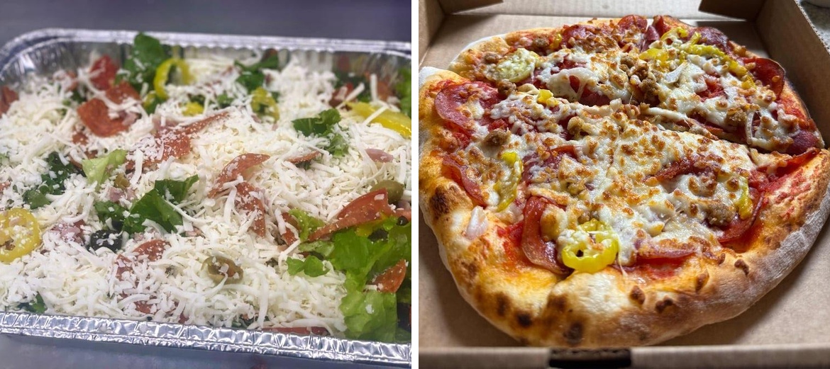 Slice Italian Beef and Pizza